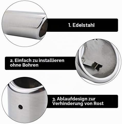 Keenso Auto Auspuffblende, 1 Paar Auto 67mm Edelstahl Auspuff Schalldämpfer Endrohr Endrohrblenden