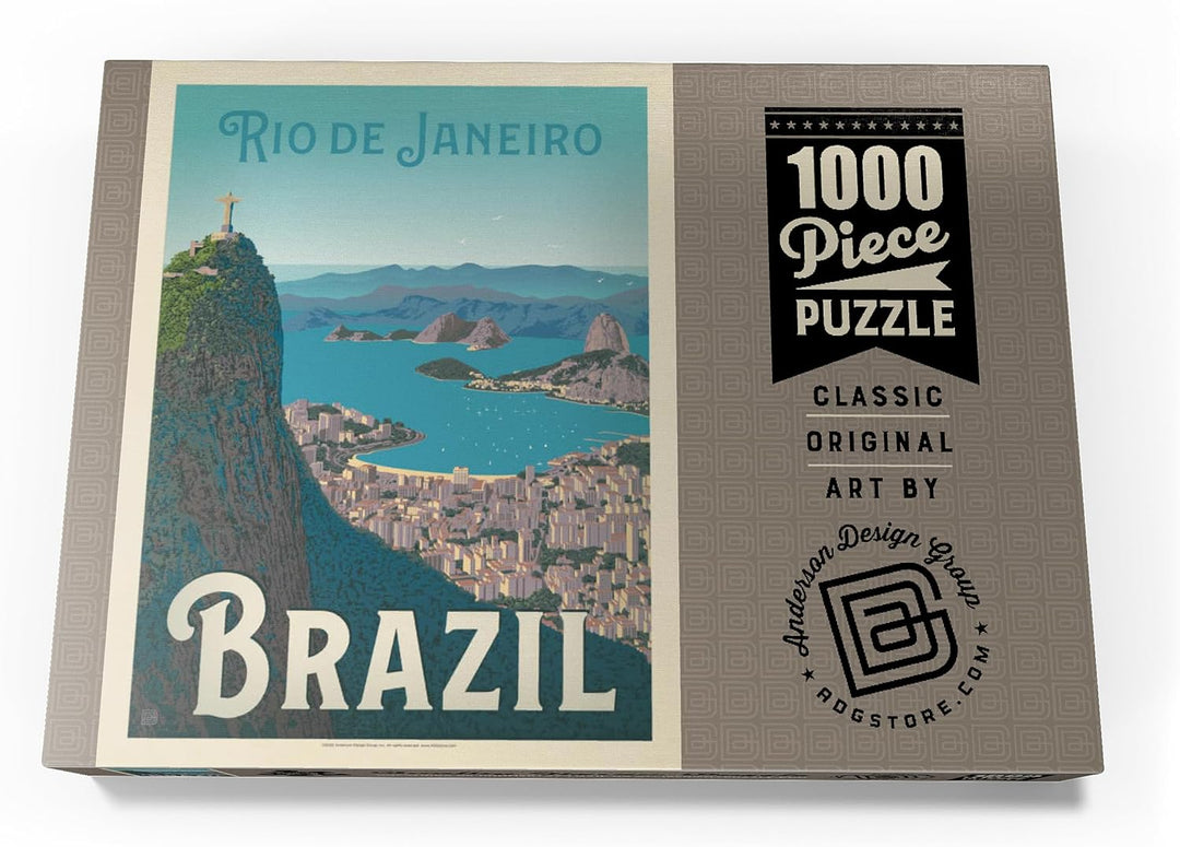 Brasilien: Rio de Janeiro Hafenansicht, Vintage Poster - Premium 1000 Teile Puzzle - MyPuzzle Sonder