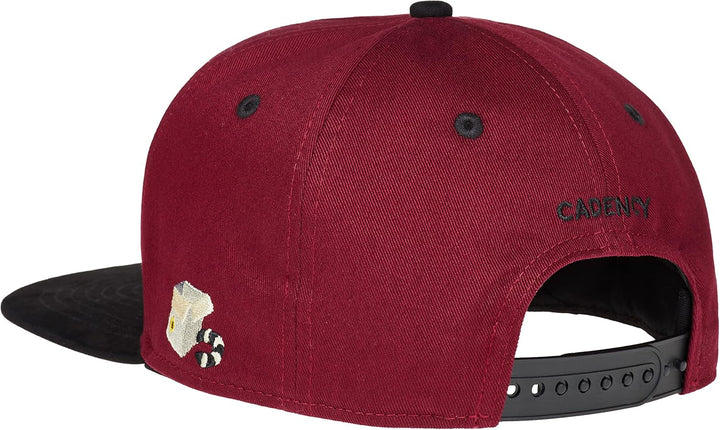 Cadency® Snapback Cap Schrödingers Katze, Damen und Herren, Weinrot, Unisex, Grössenverstellbar