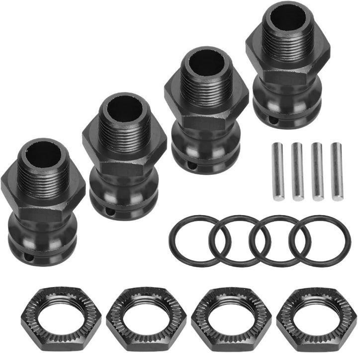 Alomejor 4 Stück Radnabenverlängerung RC 17 mm Sechskant 23 mm Radverlängerungsadapter Sechskantschr