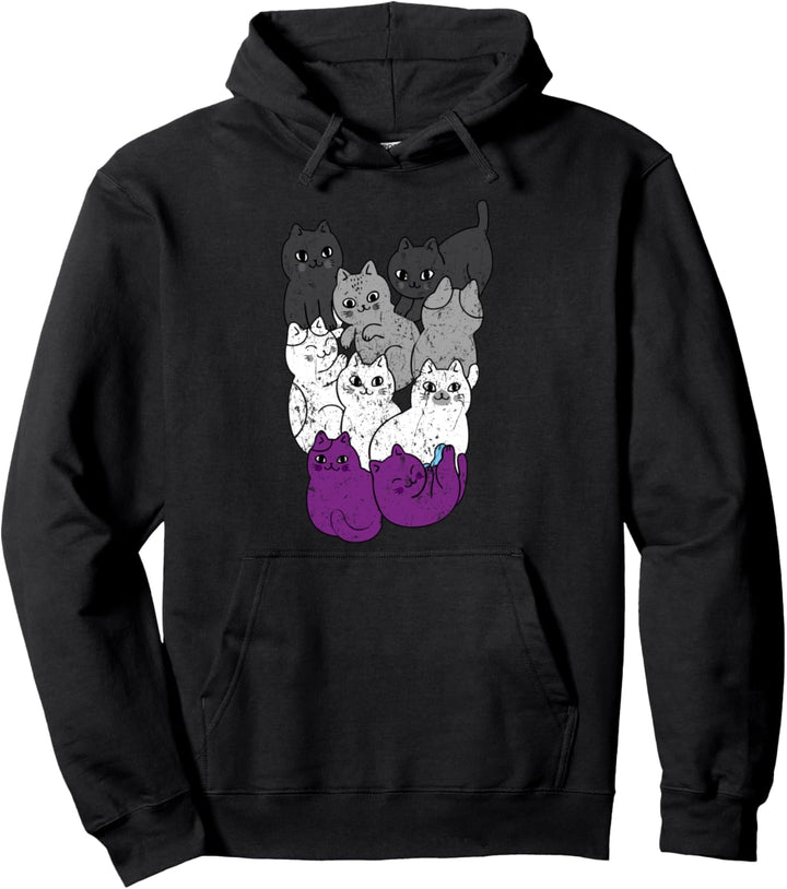 Asexuel Katzen Schwul Homo Outfit LGBT Gay Homosexualität Pullover Hoodie