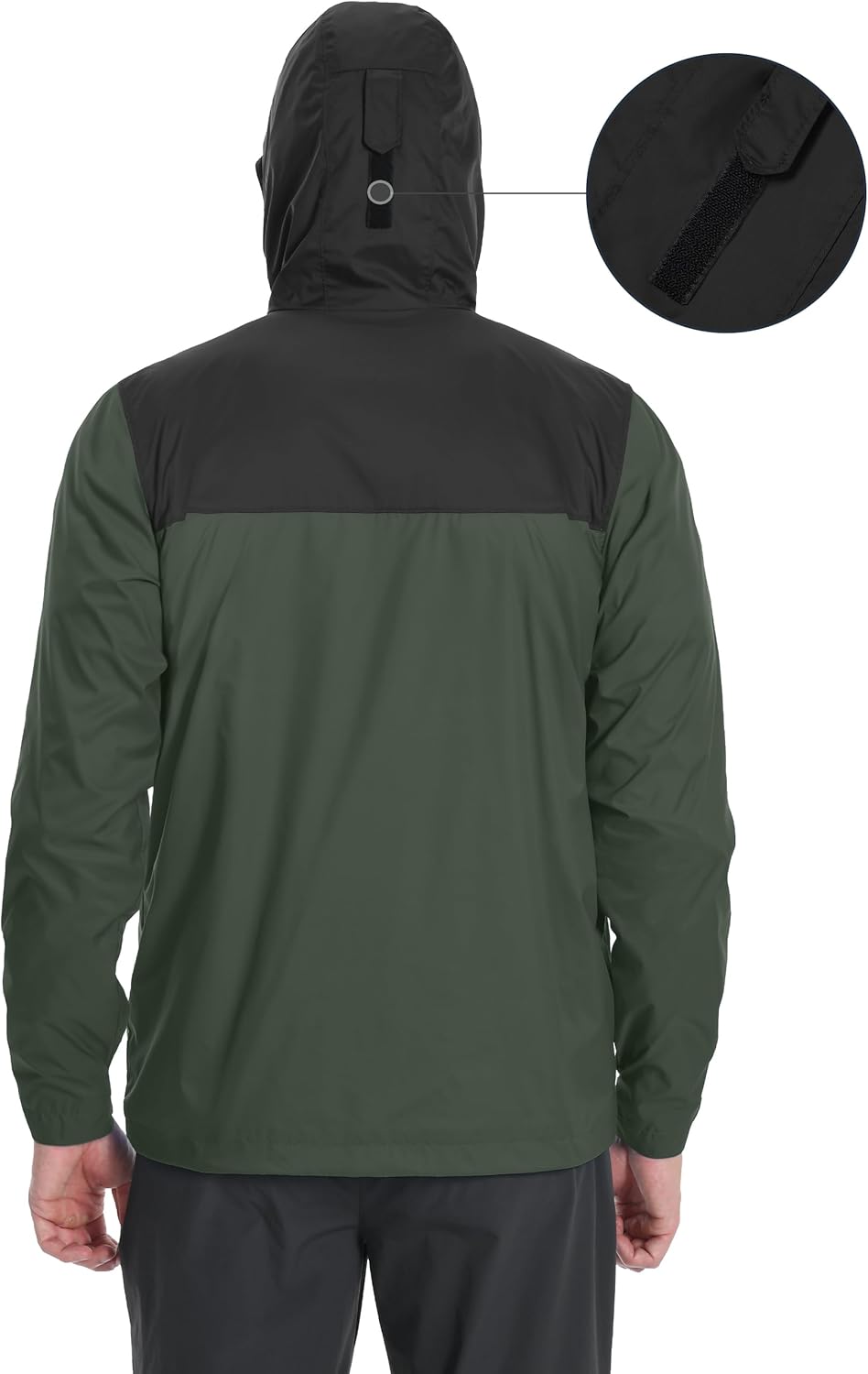 Pioneer Camp Herren Regenjacke Wasserdicht Atmungsaktiv Leichte Winddicht Windbreaker Packbare Outdo