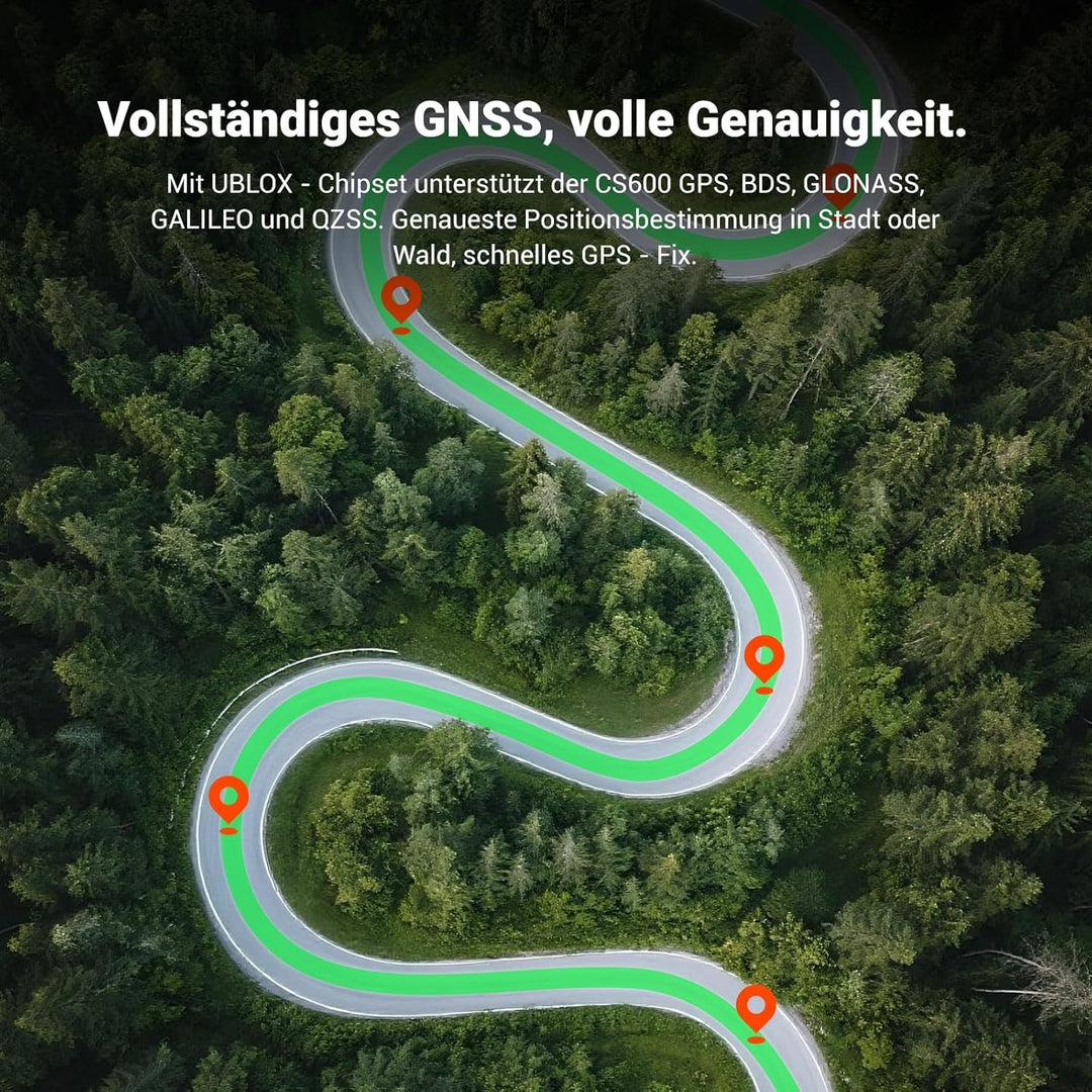 COOSPO Farbtouchscreen GPS Fahrradcomputer CS600, Wireless IPX7 Wasserfestes Fahrrad-GPS-Tachometer