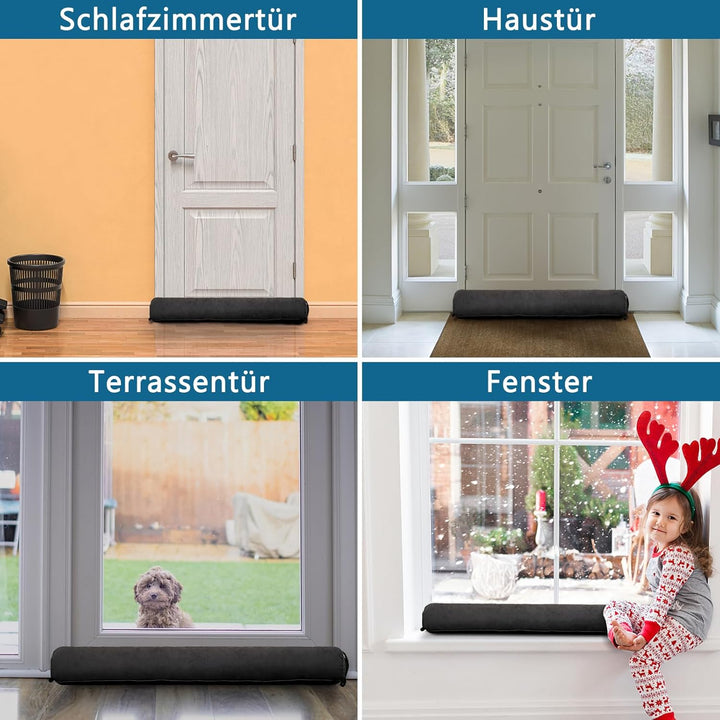 HooTown Zugluftstopper für türen, 92cm Schwerer Zugluftstopper tür Zugluftstopper Windstopper Türluf