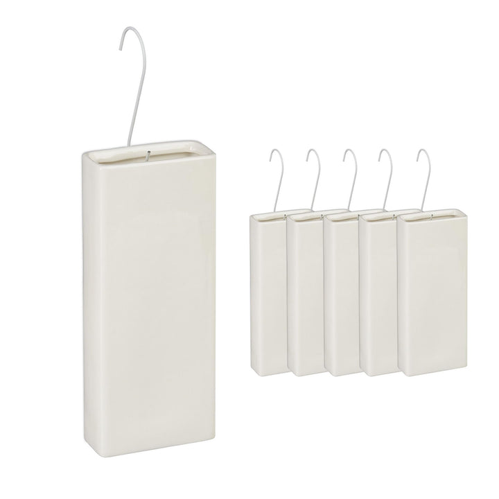 Relaxdays Luftbefeuchter Heizkörper, 6er Set, Wasserverdunster für Heizung, zum Hängen, Keramik, Rau