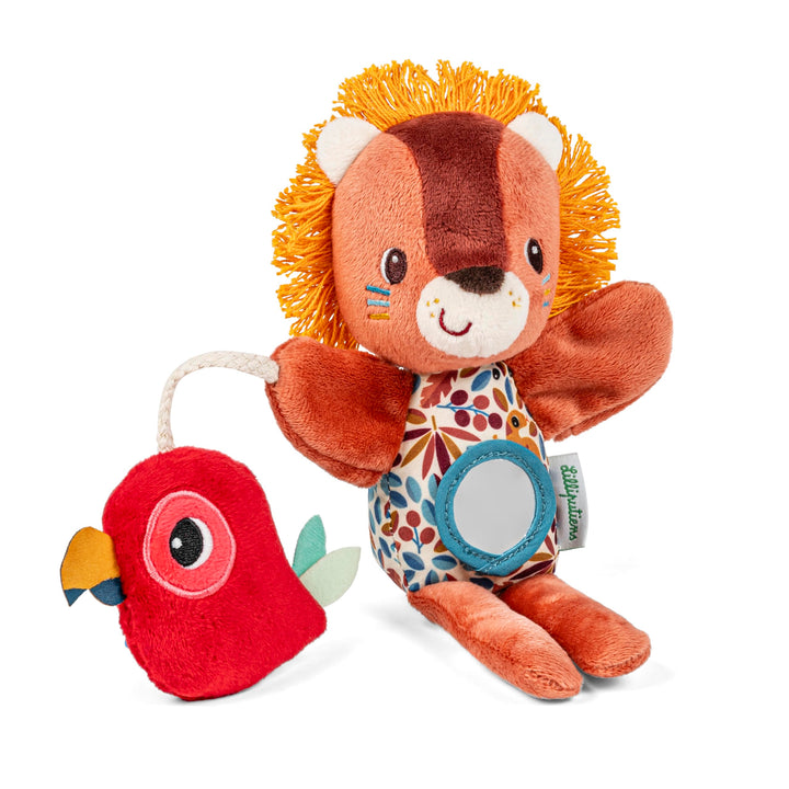 Lilliputiens – Stoff-Fingerpuppe – Jack der Löwe – Sensorisches Spielzeug für Kleinkinder – Lernspie