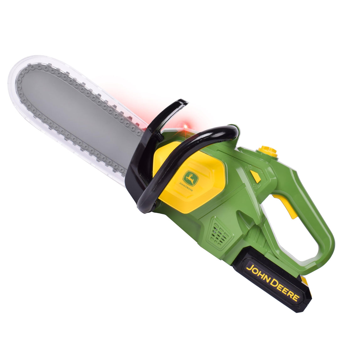 John Deere Motorisierte Spielzeugkettensäge, Mit Licht Und Geräusch, Drehendes Blatt, Herausnehmbare