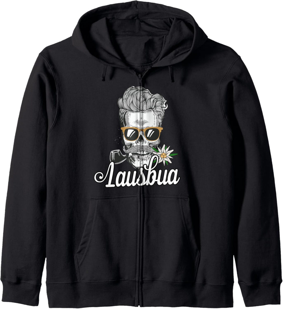 Lausbua T-Shirt Totenkopf Bayern Trachtenshirt Lausbub Kapuzenjacke