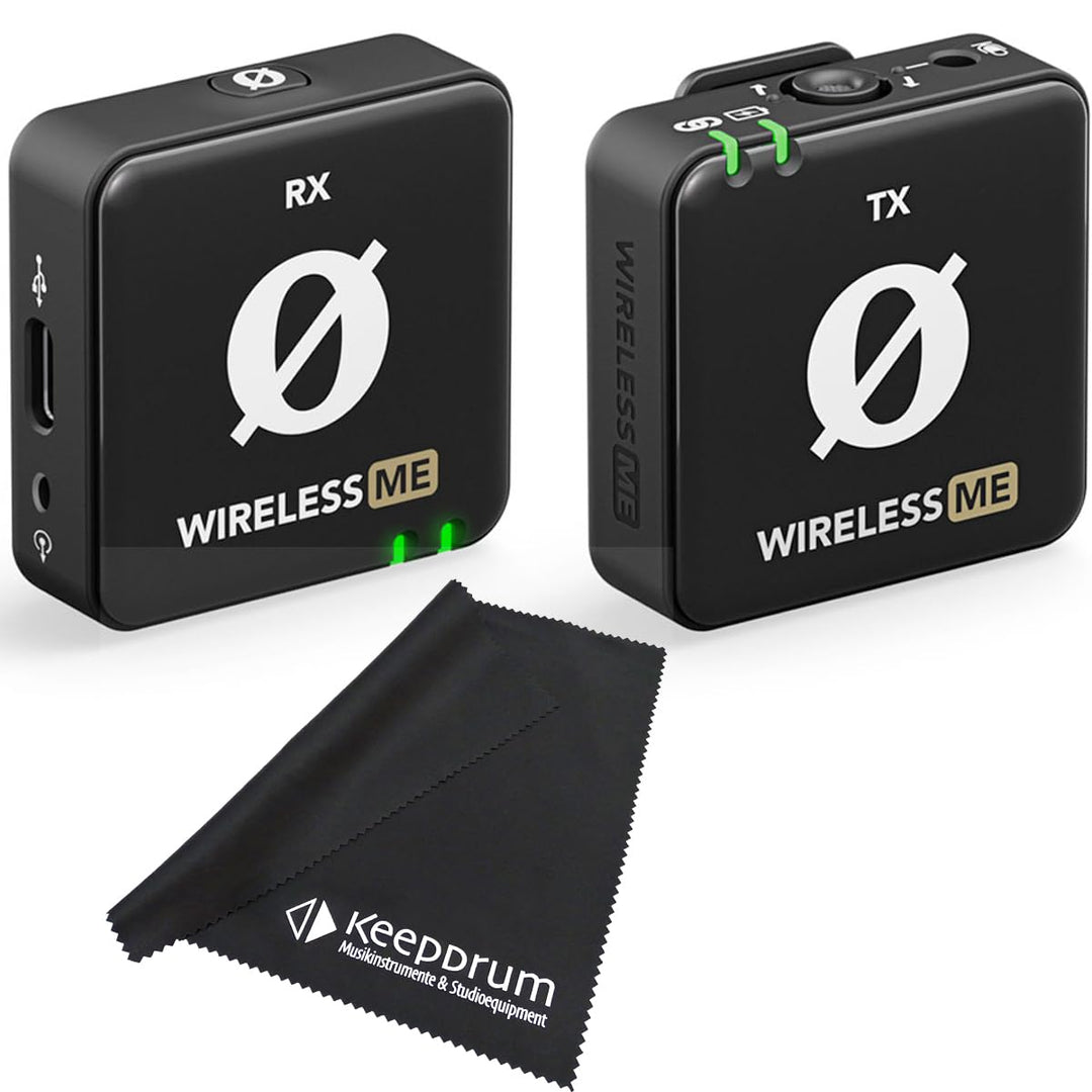 Rode Wireless ME digitales Drahtlos-Mikrofonsystem 1x Sendemodul, 1x Empfangsmodul + keepdrum Mikrof