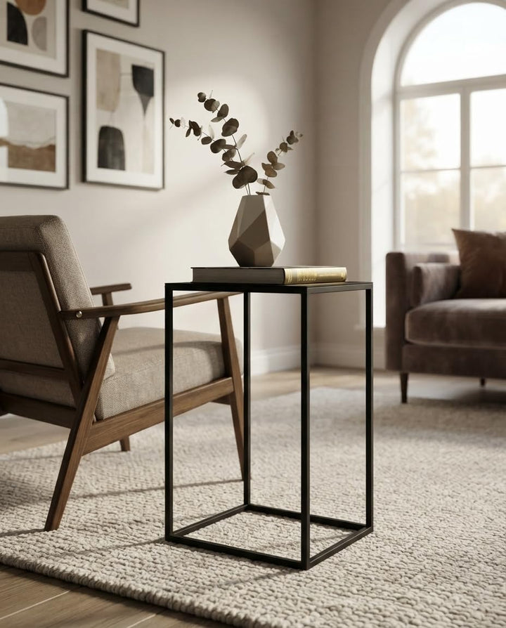 Metall Blumenständer Ständer für Blumentopf Modernes Loft Industriell Plant Stand (Schwarz), Schwarz