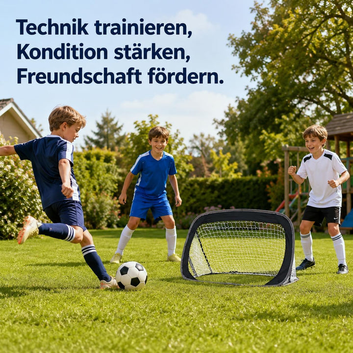 Kapler Fussballtor fussballtore 2er Set pop-up torwand Tor: für Garten Kinder faltbar und stabil tor
