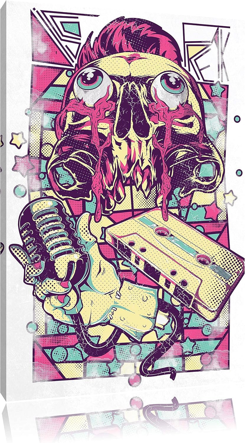 Pixxprint Party White Leinwandbild Bild auf Leinwand, XXL riesige Bilder fertig gerahmt mit Keilrahm