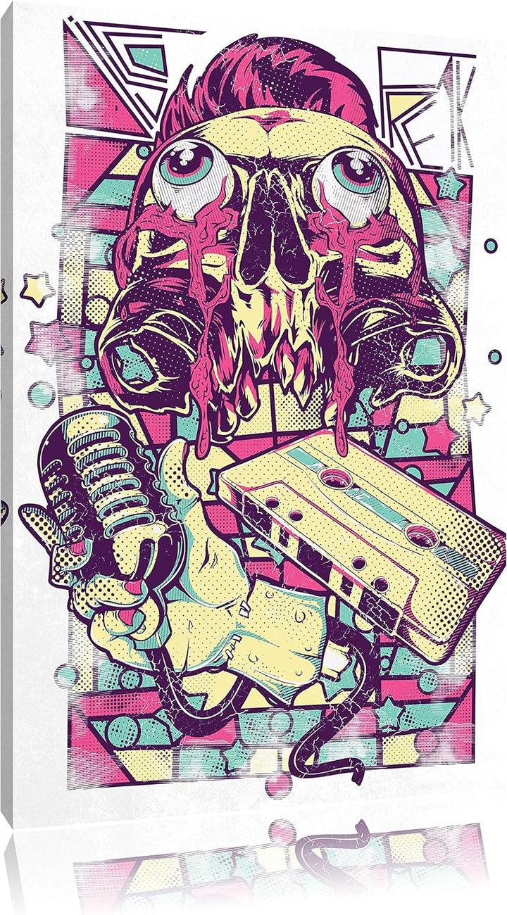 Pixxprint Party White Leinwandbild Bild auf Leinwand, XXL riesige Bilder fertig gerahmt mit Keilrahm