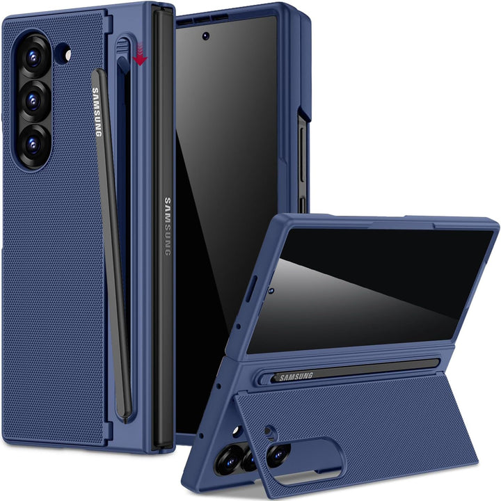 Miimall Kompatibel mit Samsung Galaxy Z Fold 7 Hülle mit S-Pen & Stifthalter, [Anti-SPY Displayschut