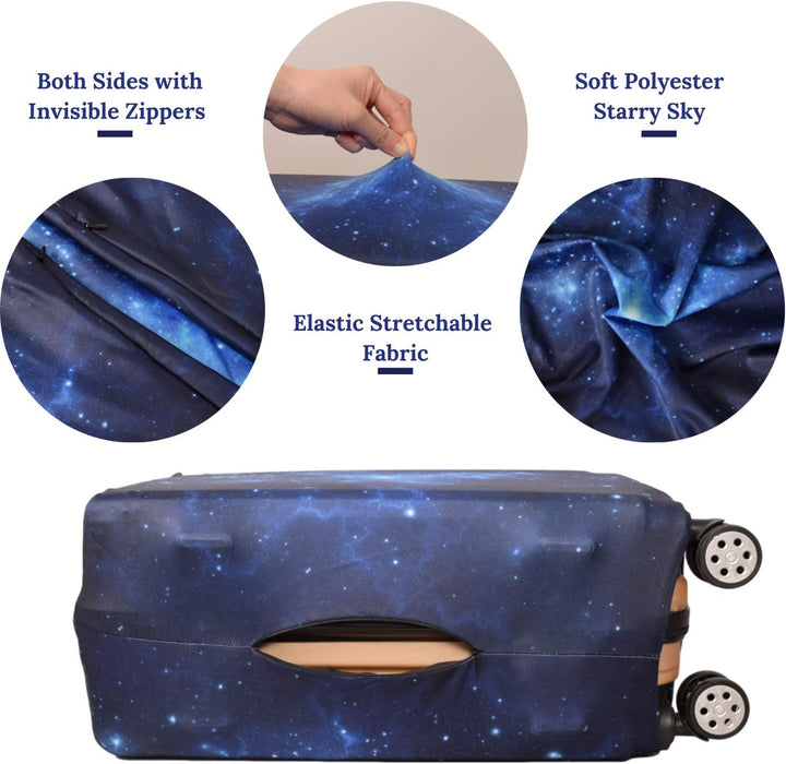 Gepäckabdeckung, waschechter Schutzkoffer-Cover - Reise-elastischer Spandex-Koffer-Protector mit 19