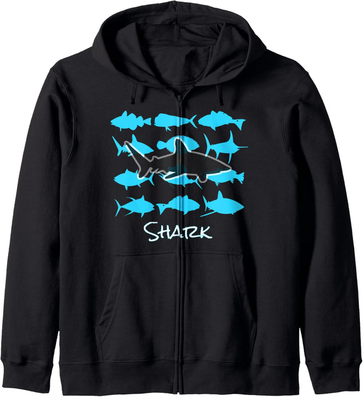 Shark Fish Lover Deep Sea Fischer Salzwasser Angeln Kapuzenjacke