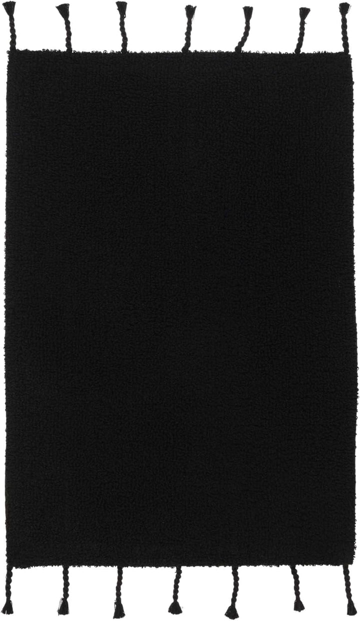 RugVista Badematte Zale, 90 x 60 cm, Rechteckig, Mittelflor, Drehbar, Moderner Badteppich, Maschinen