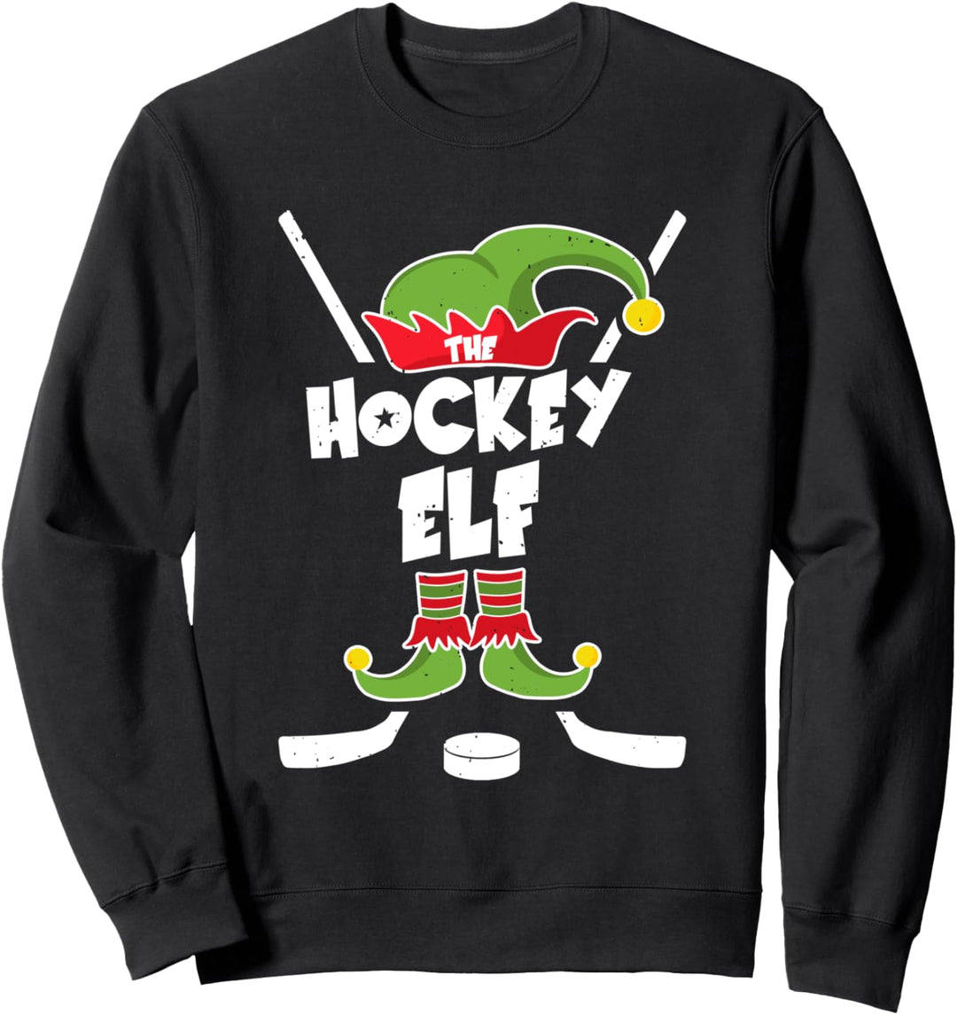 Ice Hockey Elf Geschenk Hockey Weihnachten Elfen Kostüm Sweatshirt