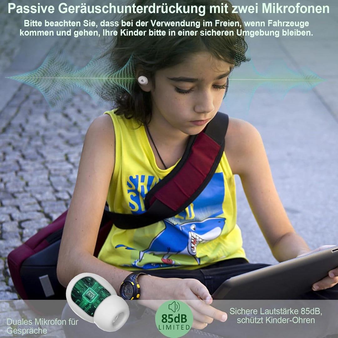 Kinder Kopfhörer Bluetooth, 30 Stunden Spielzeit, Niedliche Katze, Sichere Lautstärke 85 dBA, Blueto