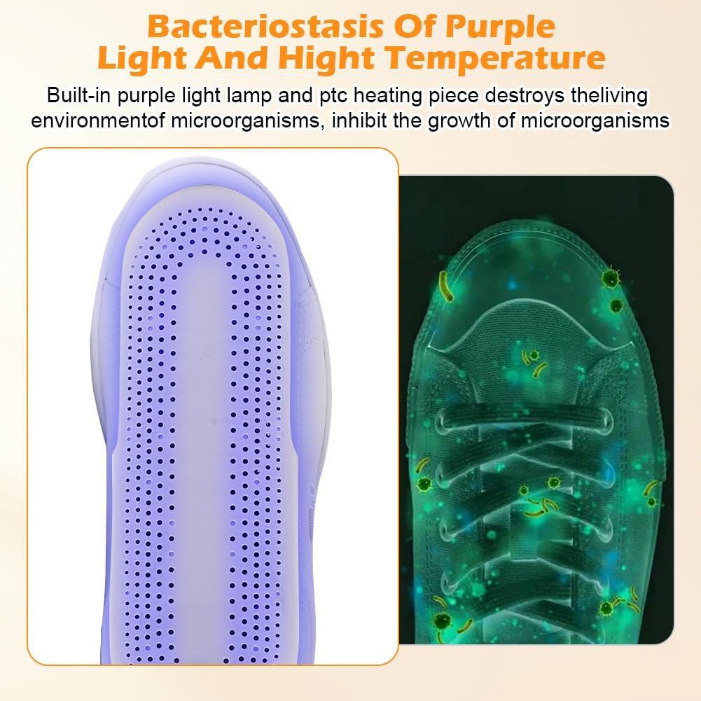 Schuhtrockner Elektrisch, Stiefeltrockner mit Timer-Funktion, Schuh-und Stiefelwärmer, 360° Schnellt