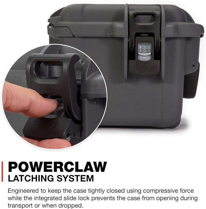 Nanuk 908 Hartschalenkoffer, wasserdicht, Graphit Graphit Leer, Graphit Leer