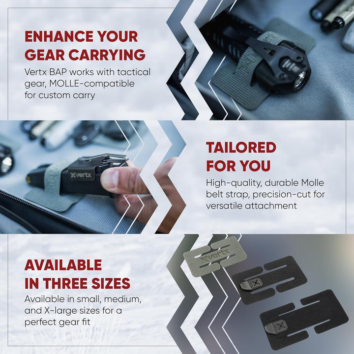 Vertx Tactigami BAP Tactical Belt Adapter Panel Strap Attachment Compatible with MOLLE System Access