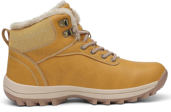 Mishansha Unisex Winterschuhe Winterstiefel mit Warm Gefüttert, Gr. 36-48 44 EU Buttergelb, 44 EU Bu