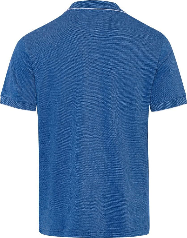 BRAX Herren Style Paddy Two Tone Piqué Poloshirt in Sportiver Optik Polohemd M Cobalt, M Cobalt