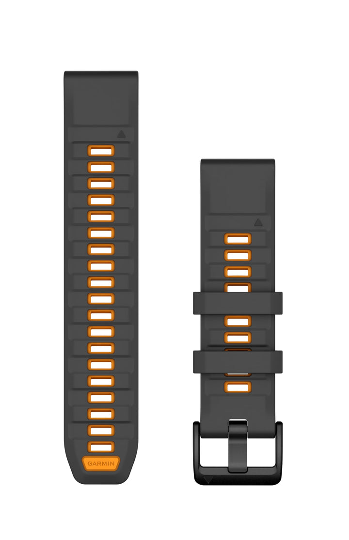 Garmin QuickFit, Silikonband, 20 mm, Schwarz/Kieselgrau, 22 mm