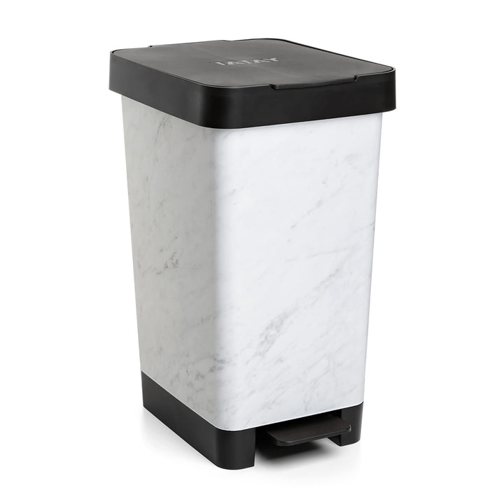 TATAY Mülleimer Küche Smart, 25L Fassungsvermögen, Einziehbares Pedal, Polypropylen, BPA-frei, 30L M
