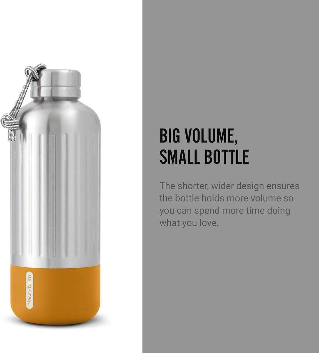 BLACK + BLUM Explorer Isolierflasche | Orange | 850 ml | Trinkflasche Thermo hält 24h kalt & 12h hei