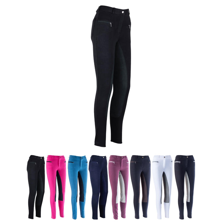 RL24 - Kinder Reithose Vollbesatz BASICLINE 110 Schwarz/Schwarz, 110 Schwarz/Schwarz