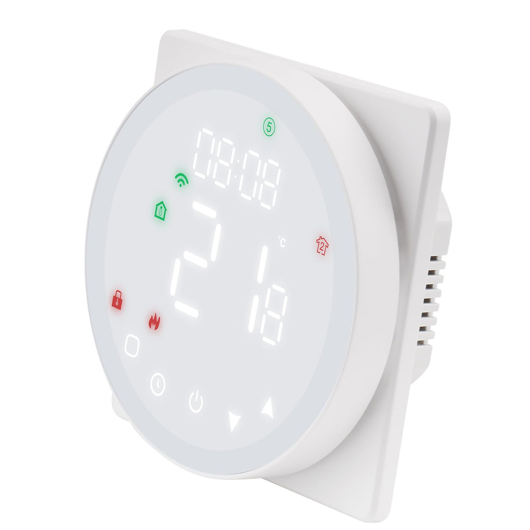 Wengart WiFi-Thermostat WG908, AC230V 5A 2,4 GHz TUYA APP Wochenprogrammierung mit Farb-LCD-Display,