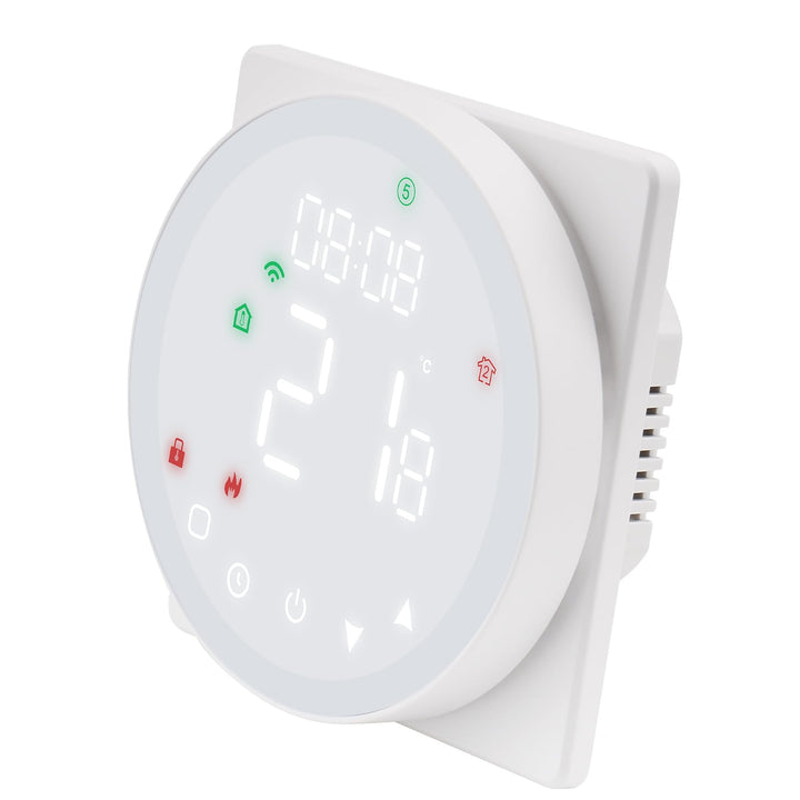 Wengart WiFi-Thermostat WG908, AC230V 5A 2,4 GHz TUYA APP Wochenprogrammierung mit Farb-LCD-Display,
