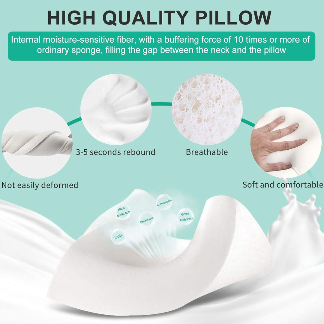 Fityou Memory Foam Kopfkissen, Nackenstützkissen Sandwich Kissen Ergonomisches Schlafkissen Abnehmba
