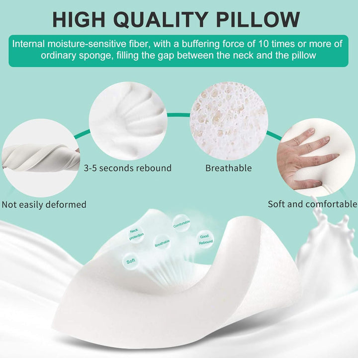 Fityou Memory Foam Kopfkissen, Nackenstützkissen Sandwich Kissen Ergonomisches Schlafkissen Abnehmba