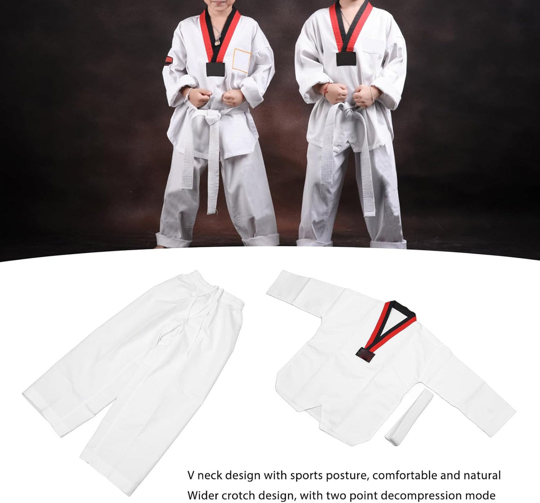 VGEBY Taekwondo-Dobok-Anzug, Robust, Bequem, Atmungsaktiv, Taekwondo-Trainingsuniform für Kinder mit