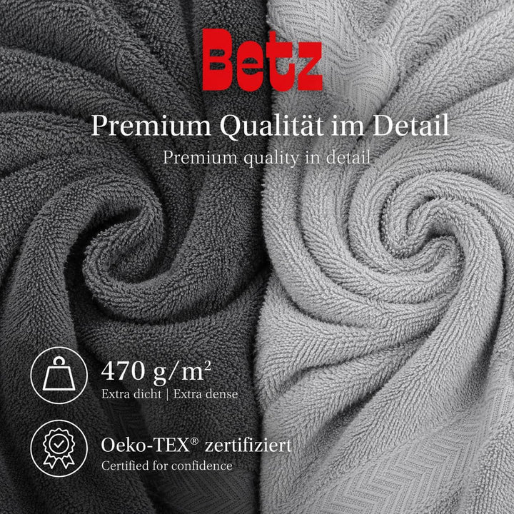 Betz 10er Premium Frottier Handtuch-Set - 2X Duschtücher - 4X Handtücher - 2X Gästetücher - 2X Wasch