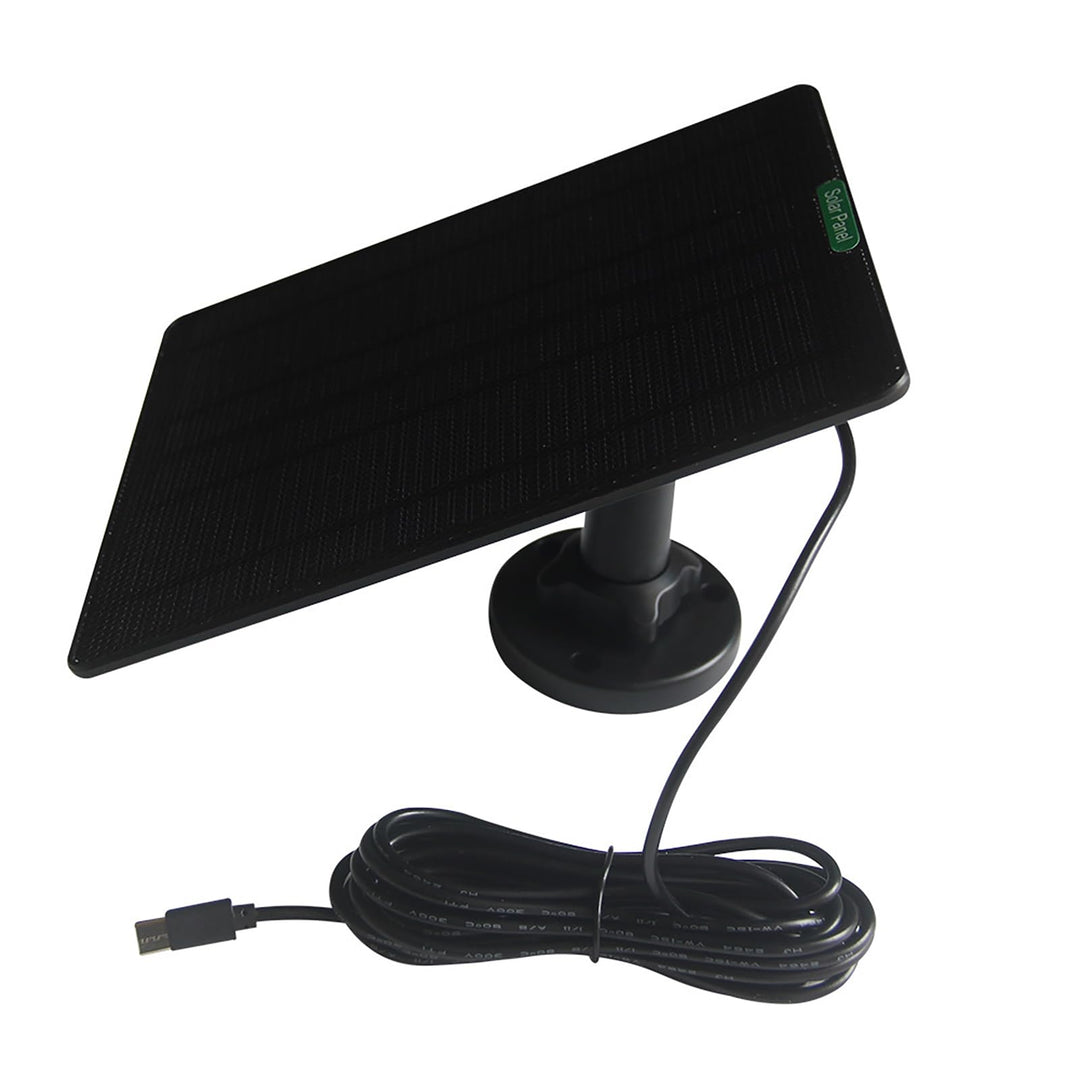 Solarpanel für Überwachungskamera 5W, ETFE Outdoor Solarladegerät mit Micro-USB/Type-C DC, kompatibe