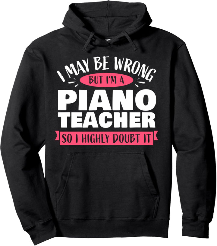 Klavierlehrer Musikschule Pianist Schüler Klavierspieler Pullover Hoodie