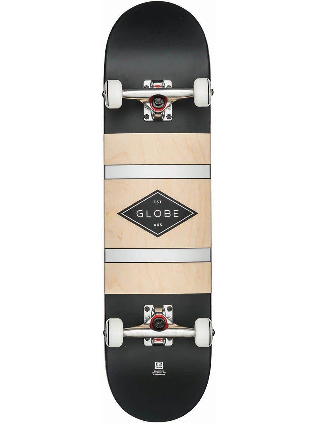Globe Herren Skateboard Complete G1 Diablo 2 Black/Silver M, Black/Silver M