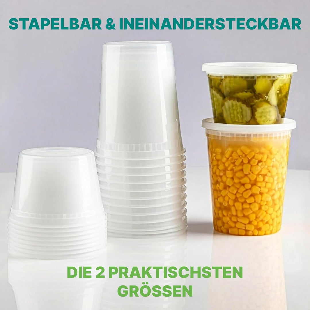 JoyServe Vorratsdosen mit Deckel Luftdicht – 48 Sets mit 54 Deckeln, 24 Vorratsdosen mit 946 ml und