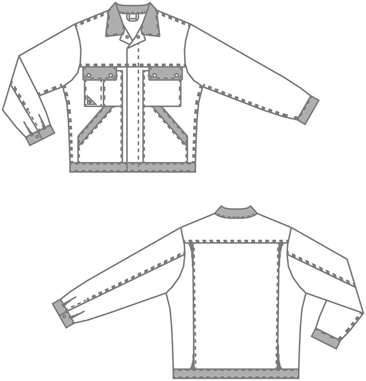BP 1454-720-153-60/62 Arbeitsjacke, Verdecktes Druckknopfband und Taschen, 305,00 g/m² Verstärkte Ba