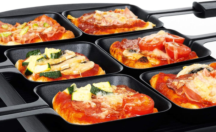 Steba Pizza-Raclette RC 6 Bake & Grill | 2 getrennt schaltbare Heizspiralen | inkl. Pizza Funktion m