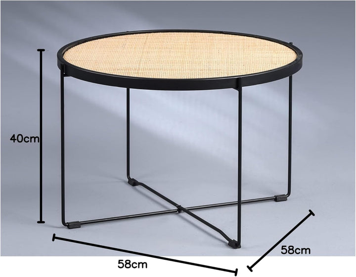 M2 Kollektion Beistelltisch, Metall, Braun, Schwarz, Liam, Liam