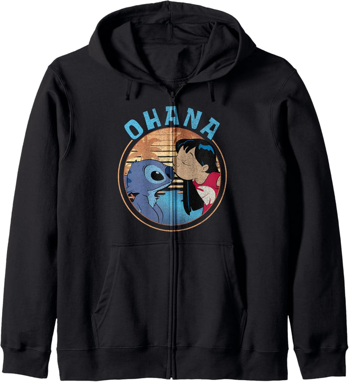Disney Lilo & Stitch Ohana Circle Portrait Kapuzenjacke