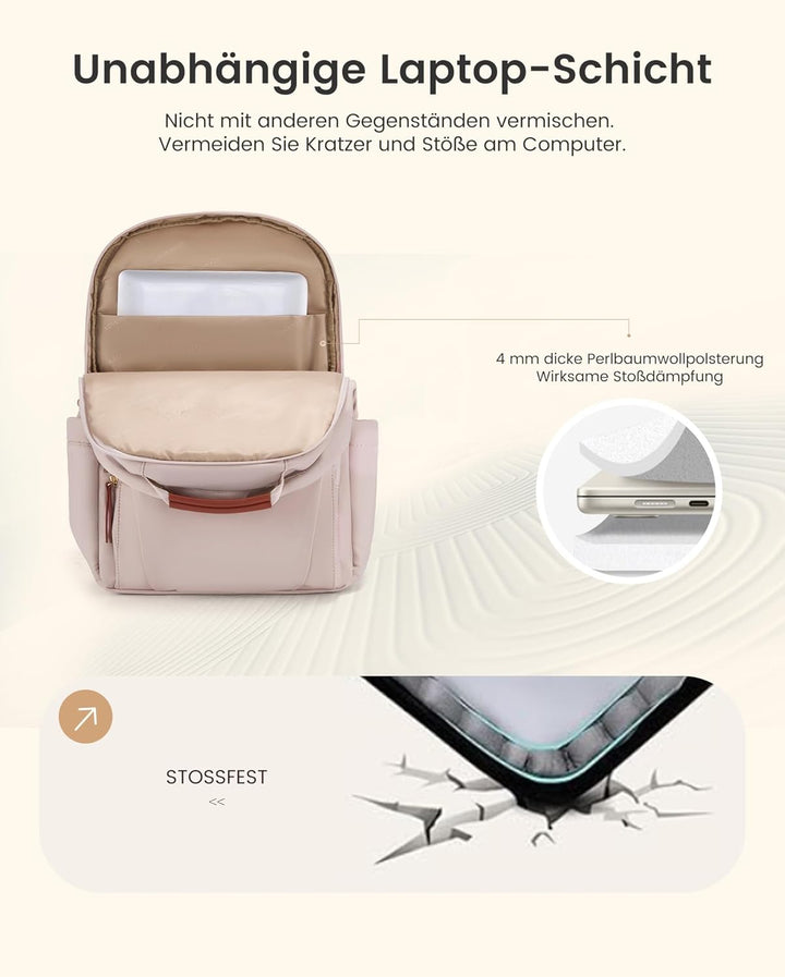 LOVEVOOK Rucksack Damen, Wasserdicht 15,6 Zoll Laptop Rucksäcke Arbeitsrucksack Schulrucksack Teenag