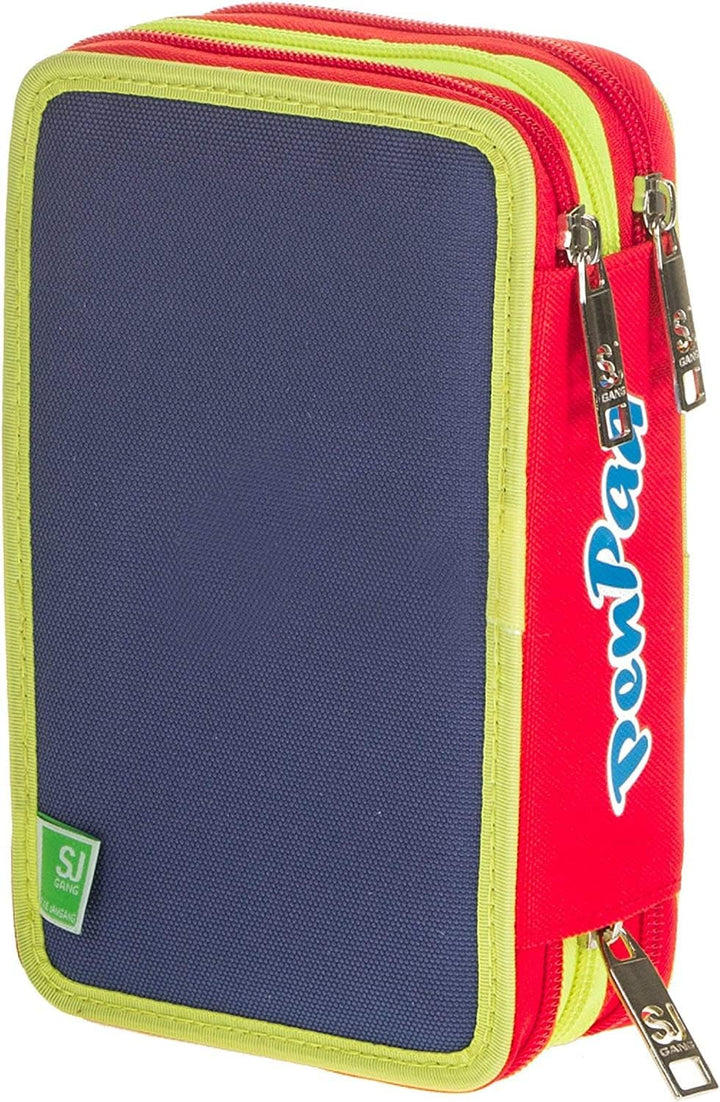 SJ GANG Federmäppchen, Mäppchen, mehrfarbig, Federtasche für Schreibwaren, Etui mit Stiften, Kugelsc