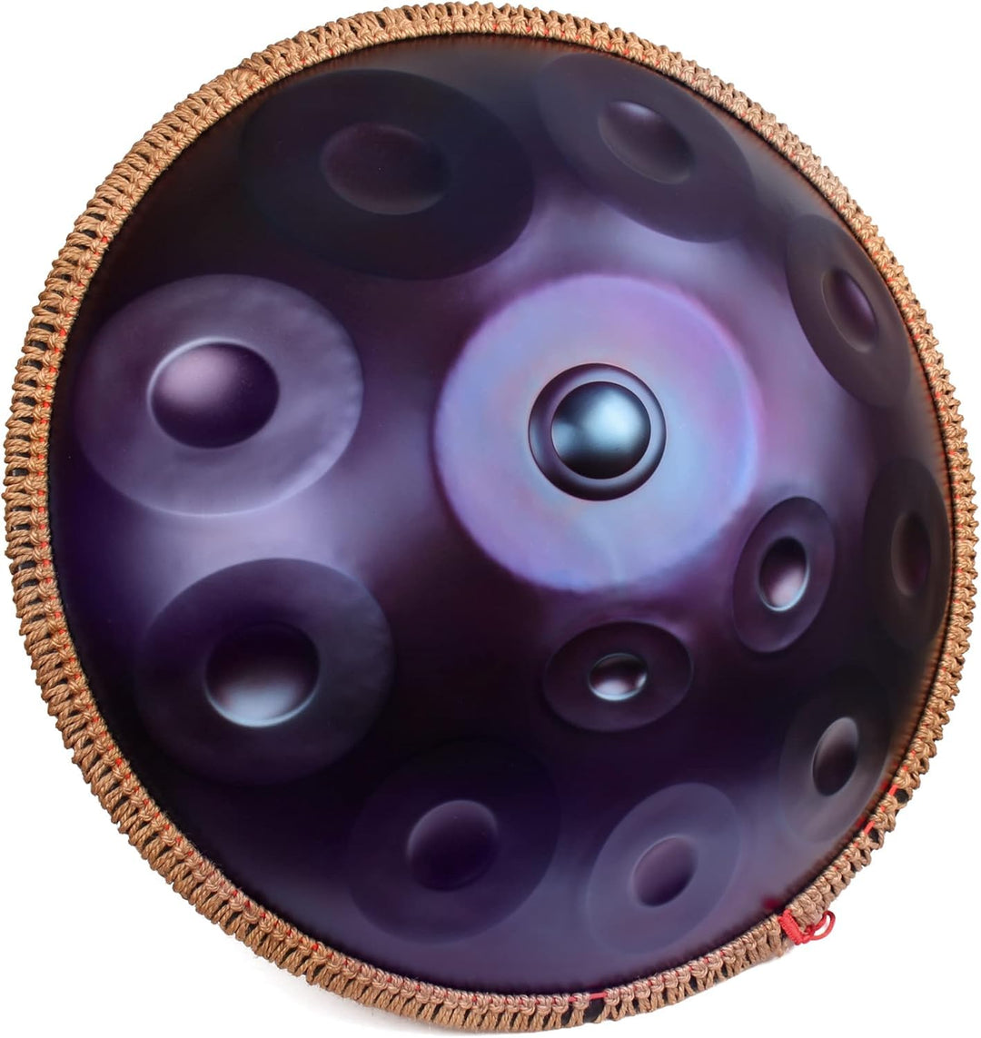 LOMUTY Handpan Drum 12 Töne 22 Zoll Steel Tongue Drum mit weicher Tasche, Harmonic Percussion für So