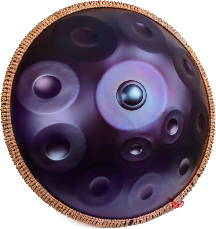 LOMUTY Handpan Drum 12 Töne 22 Zoll Steel Tongue Drum mit weicher Tasche, Harmonic Percussion für So